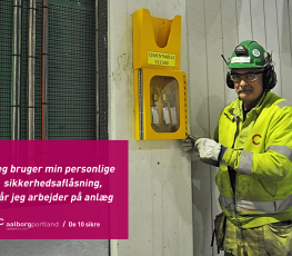 Regel 4. Brug af personlig sikkerhedsaflåsning på arbejdet.