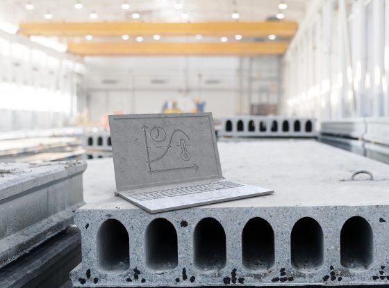 Illustration af teknisk support til brug af cement/beton. 