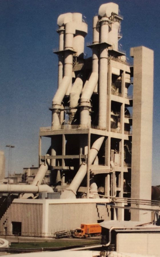 Billede af Ovn 87, et af Europas største produktionsanlæg med en kapacitet på over 4.500 tons cement pr. dag