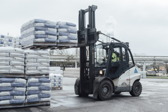Pakket cement til udlevering
