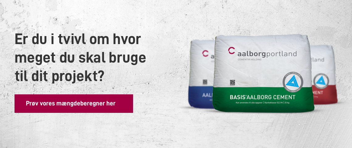 Er du i tvivl om hvor meget cement du skal bruge til dit projekt?