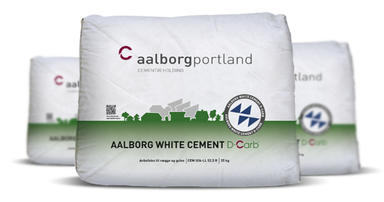 Aalborg Portland White cement D-Carb med mindre co2-aftryk.
